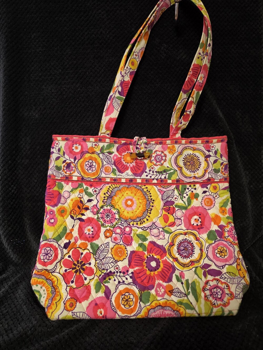 🌸 Vera Bradley Clementine Quilted Tote Bag 🌸